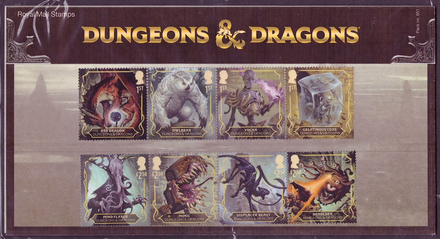 (image for) 2024 Dungeons & Dragons Royal Mail Presentation Pack 651